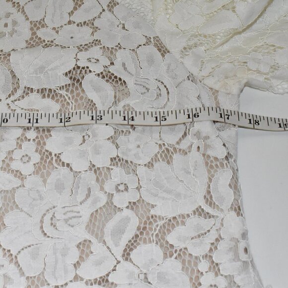 Vince Camuto Floral Lace Boho Shift Dress White Size 6 - Picture 5 of 16